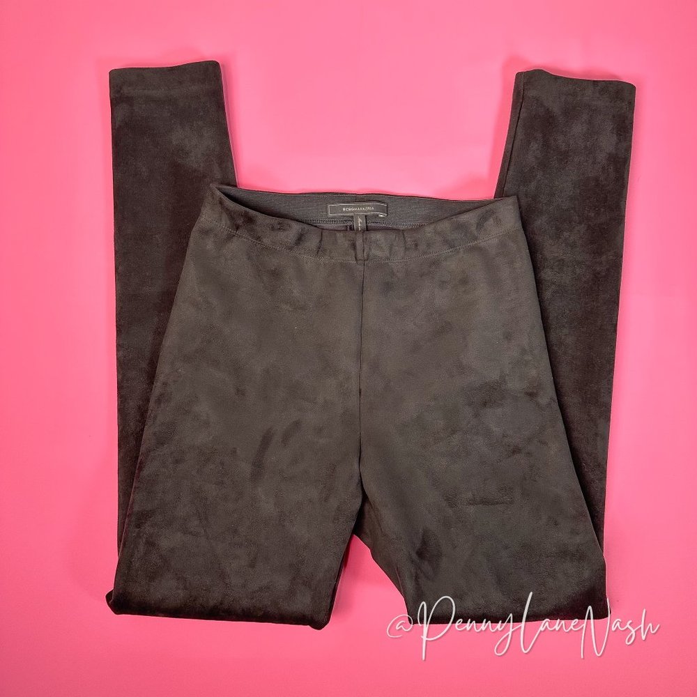 BCBGMaxazria Mason Faux Suede Legging Black - Picture 3 of 11